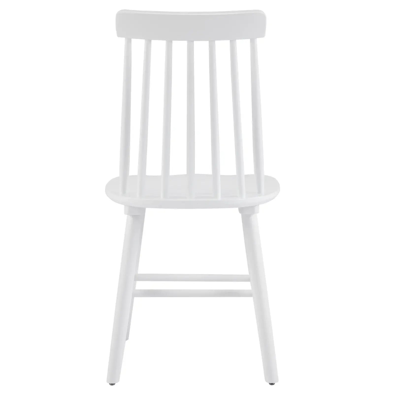 Set of Four White Solid Wood Windsor Back Dining Side Chairs - Homeroots - Flyclothing LLC
