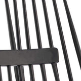 Set of Four Black Solid Wood Windsor Back Dining Side Chairs - HomeRoots - Flyclothing LLC