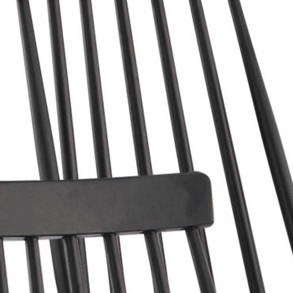 Set of Four Black Solid Wood Windsor Back Dining Side Chairs - HomeRoots - Flyclothing LLC