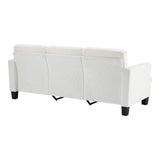 84" White Corduroy Sofa - HomeRoots - Flyclothing LLC