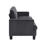 84" Dark Gray Corduroy Sofa - HomeRoots - Flyclothing LLC