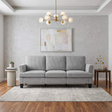 84" Gray Corduroy Sofa - HomeRoots - Flyclothing LLC