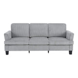 84" Gray Corduroy Sofa - HomeRoots - Flyclothing LLC