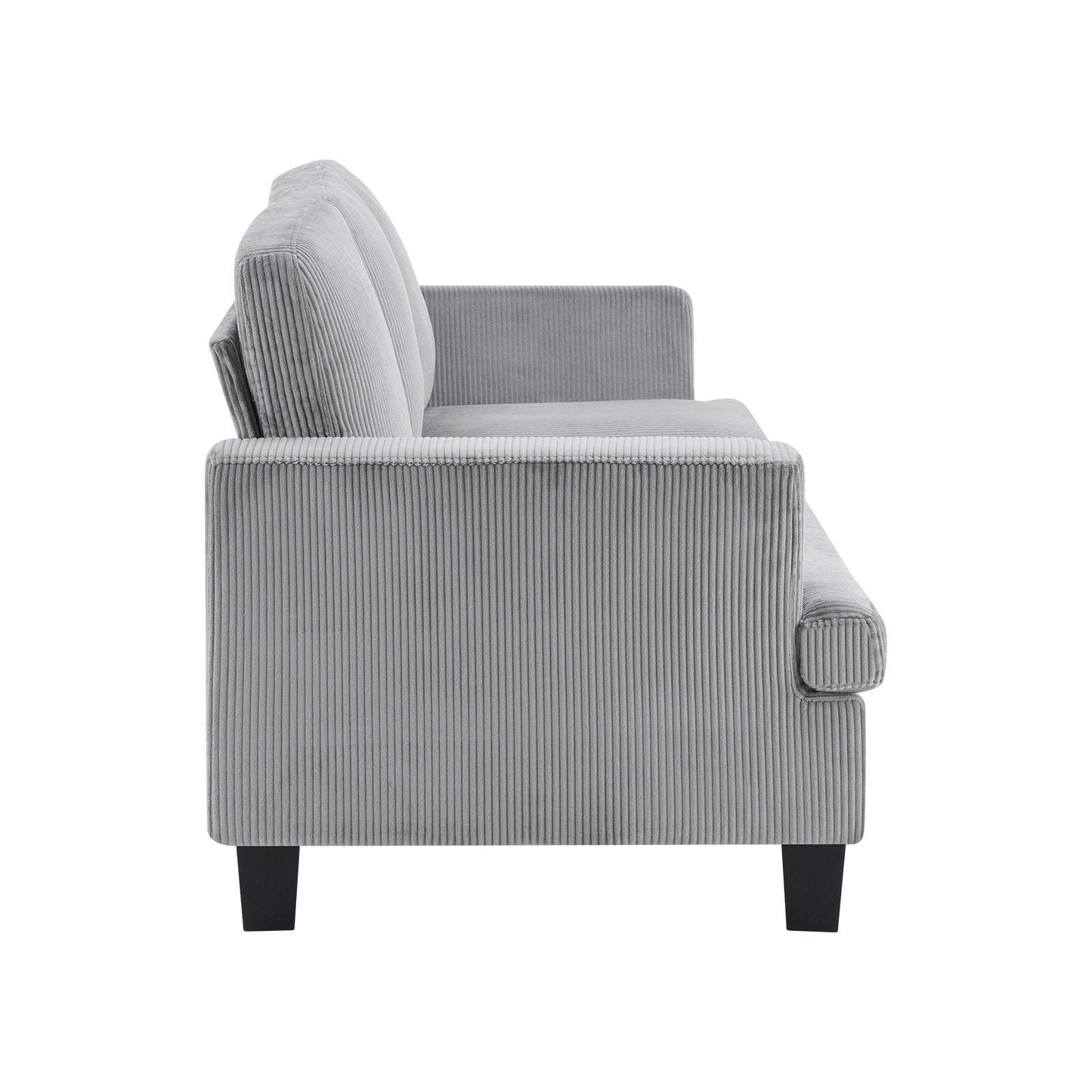 84" Gray Corduroy Sofa - HomeRoots - Flyclothing LLC