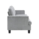 84" Gray Corduroy Sofa - HomeRoots - Flyclothing LLC