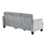 84" Gray Corduroy Sofa - HomeRoots - Flyclothing LLC