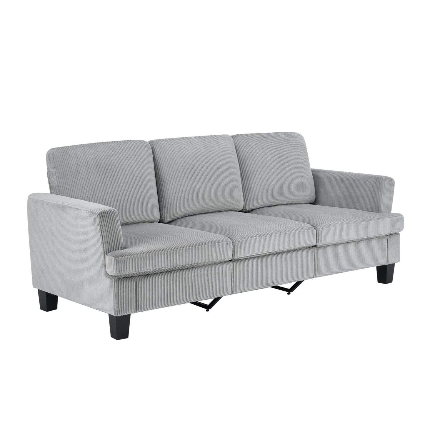84" Gray Corduroy Sofa - HomeRoots - Flyclothing LLC