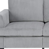 84" Gray Corduroy Sofa - HomeRoots - Flyclothing LLC