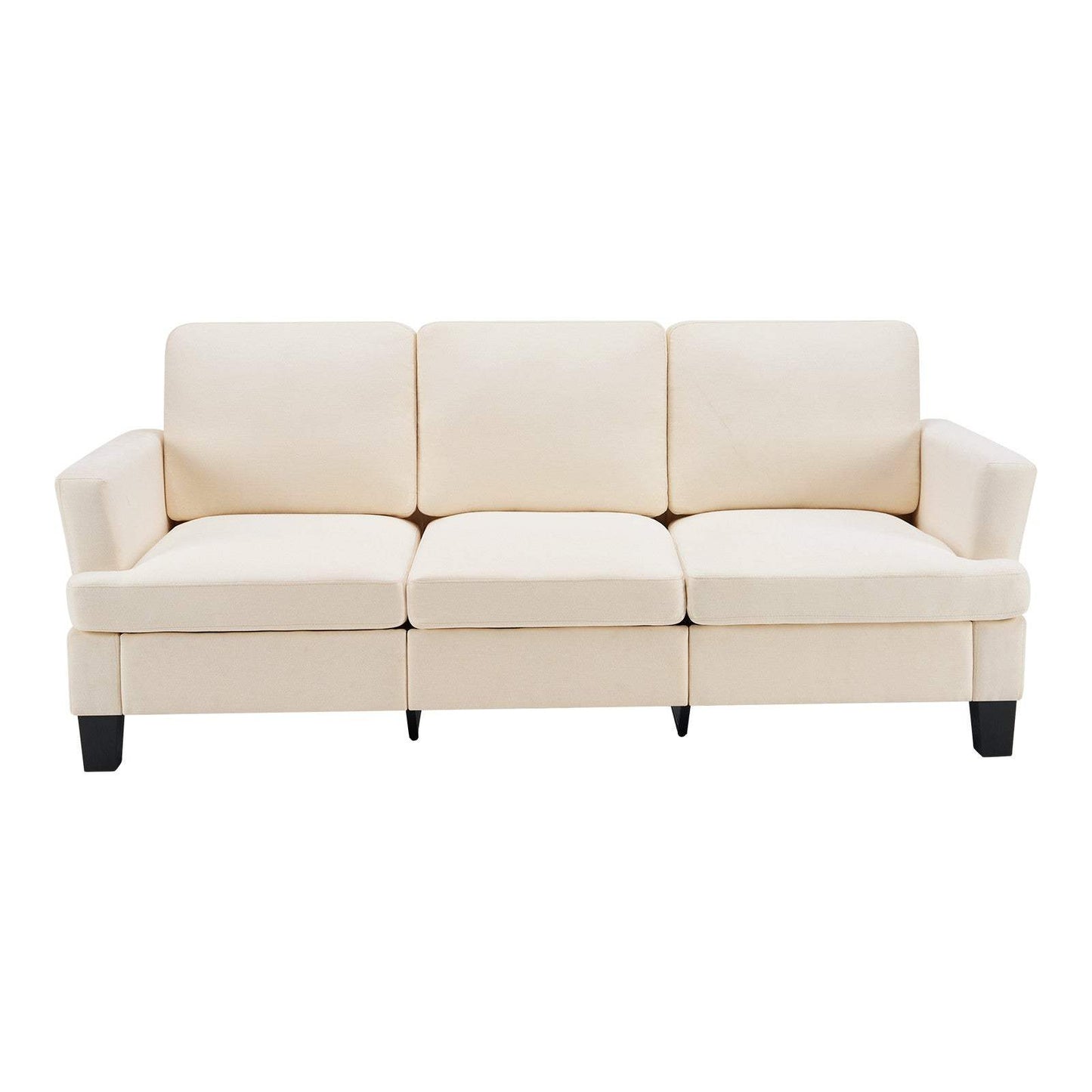 84" Beige Linen Sofa - HomeRoots - Flyclothing LLC