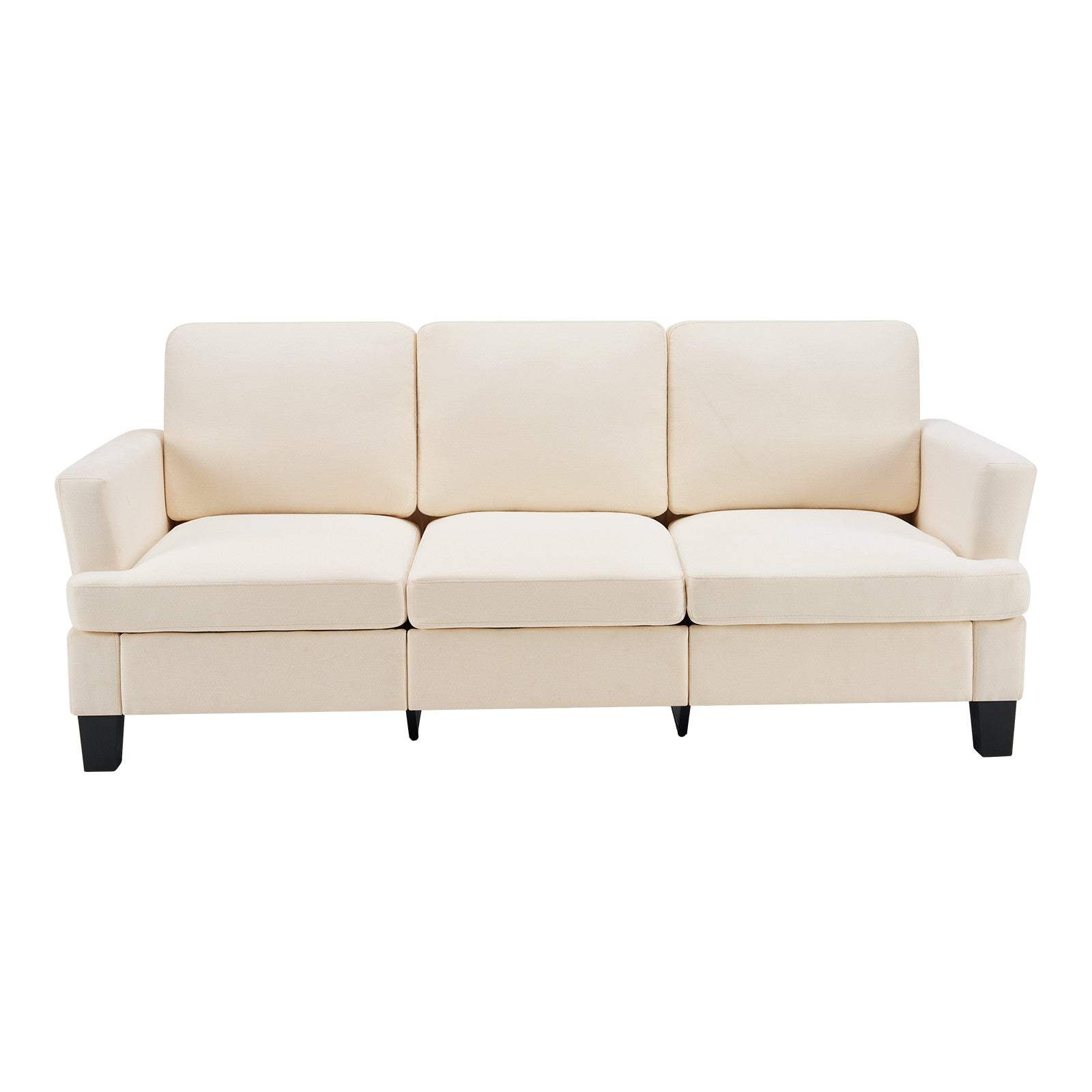 84" Beige Linen Sofa - HomeRoots - Flyclothing LLC