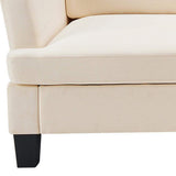 84" Beige Linen Sofa - HomeRoots - Flyclothing LLC