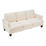 84" Beige Linen Sofa - HomeRoots - Flyclothing LLC