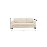 84" Beige Linen Sofa - HomeRoots - Flyclothing LLC