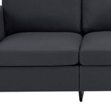 84" Dark Gray Linen Sofa - HomeRoots - Flyclothing LLC