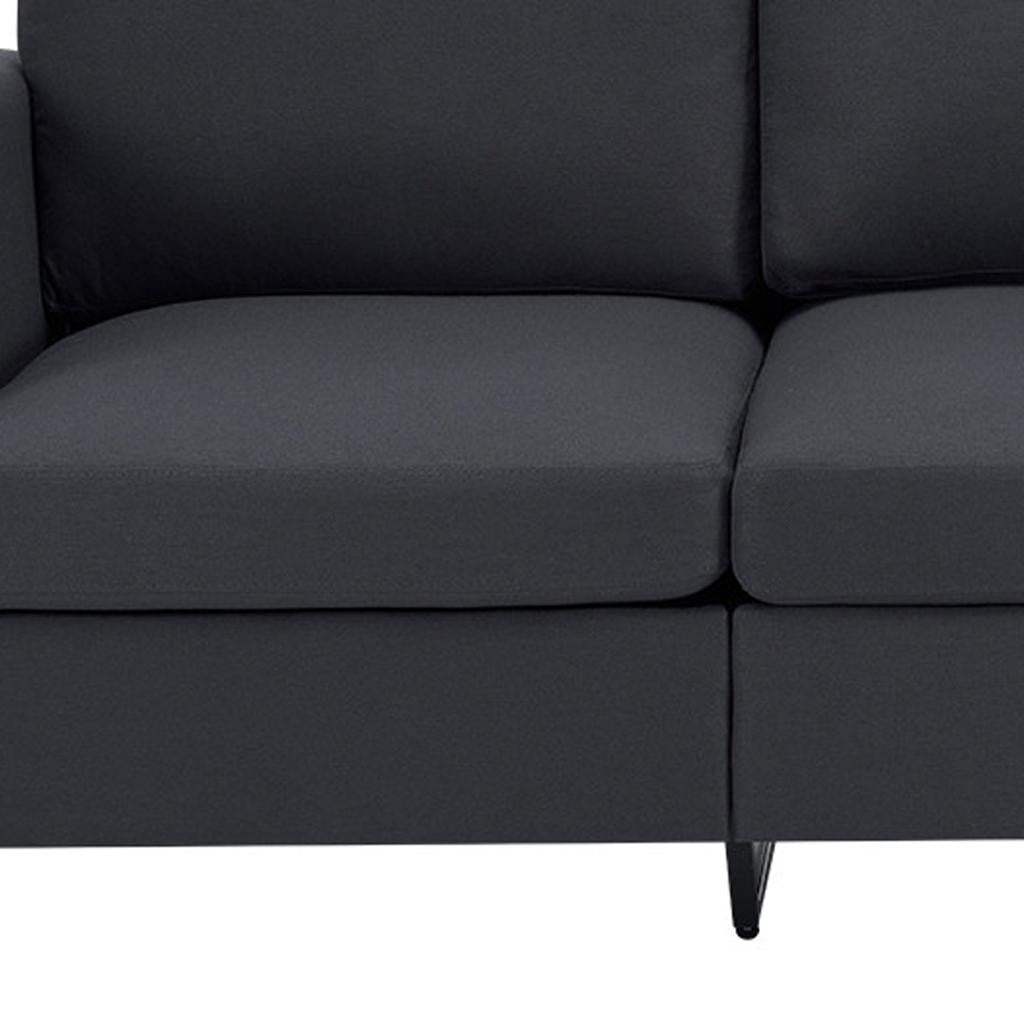 84" Dark Gray Linen Sofa - HomeRoots - Flyclothing LLC