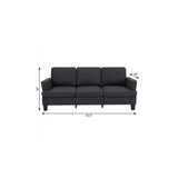84" Dark Gray Linen Sofa - HomeRoots - Flyclothing LLC