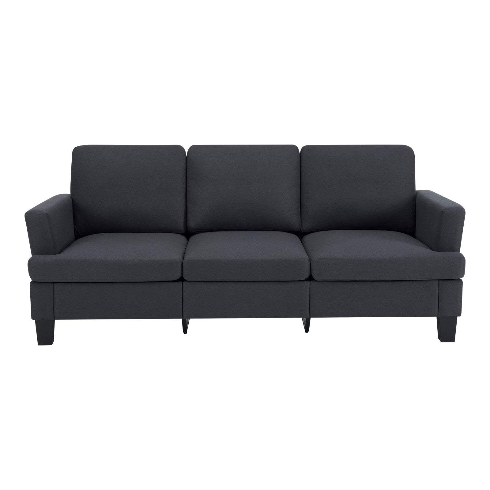 84" Dark Gray Linen Sofa - HomeRoots - Flyclothing LLC