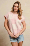 BiBi Checker With Stripes Pattern Sleeveless Sweater - Trendsi - Flyclothing LLC