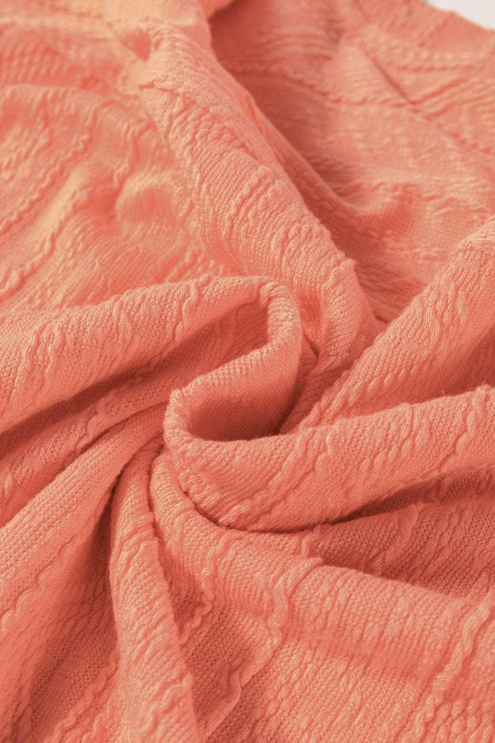 Texture Short Sleeve Top and Shorts Set - Trendsi - Flyclothing LLC