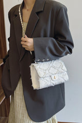 Raw Hem Denim Crossbody Bag - Trendsi