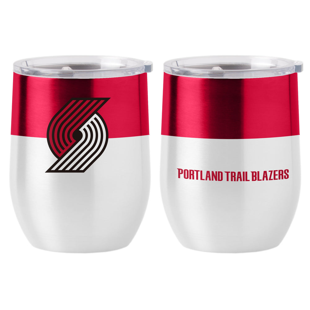 Portland Trail Blazers Color Block 16 oz Stainless Curved Beverage