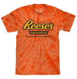 Reese's Peanut Butter Cup Tie Dye T-Shirt - Orange Spider