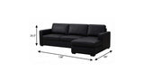 138" Black Chenille Modular Sofa With Ottoman And Toss Pillows - HomeRoots - Flyclothing LLC