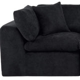 138" Black Chenille Modular Sofa With Toss Pillows - HomeRoots - Flyclothing LLC