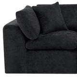 108" Black Chenille Modular Sofa With Toss Pillows - HomeRoots - Flyclothing LLC