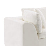 138" Beige Chenille Modular Sofa With Ottoman And Toss Pillows - HomeRoots - Flyclothing LLC