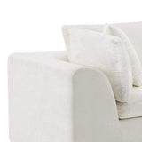 138" Beige Chenille Modular Sofa With Toss Pillows - HomeRoots - Flyclothing LLC