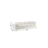 138" Beige Chenille Modular Sofa With Toss Pillows - HomeRoots - Flyclothing LLC