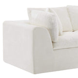 108" Beige Chenille Modular Sofa With Toss Pillows - HomeRoots - Flyclothing LLC