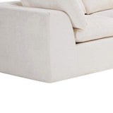 138" Beige Chenille Modular Sofa With Ottoman And Toss Pillows - HomeRoots - Flyclothing LLC