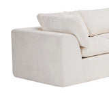 138" Beige Chenille Modular Sofa With Ottoman And Toss Pillows - HomeRoots - Flyclothing LLC
