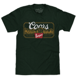 Coors Banquet Beer The Legend Since 1873 Rocky Mountains T-Shirt - Forest Green
