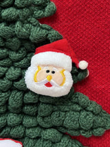 Christmas Tree Round Neck Long Sleeve Sweater - Trendsi - Flyclothing LLC
