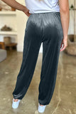 Pocketed Elastic Waist Joggers - Trendsi - Flyclothing LLC