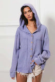 BiBi Washed Waffle Thermal Hooded Jacket - Trendsi - Flyclothing LLC