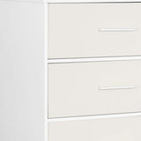 23" White Fabric Wood and Steel Five Drawer Lingerie Chest - HomeRoots - Flyclothing LLC