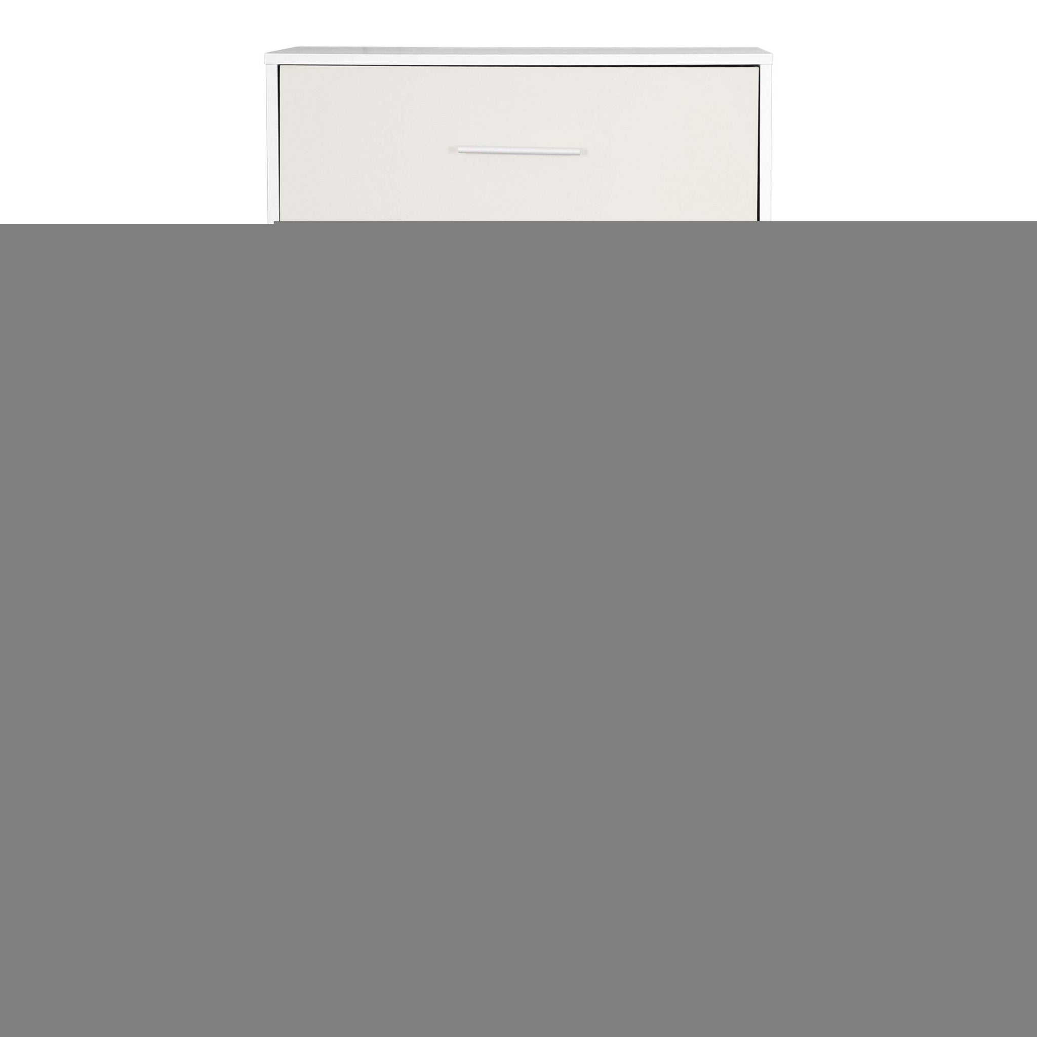 23" White Fabric Wood and Steel Five Drawer Lingerie Chest - HomeRoots - Flyclothing LLC