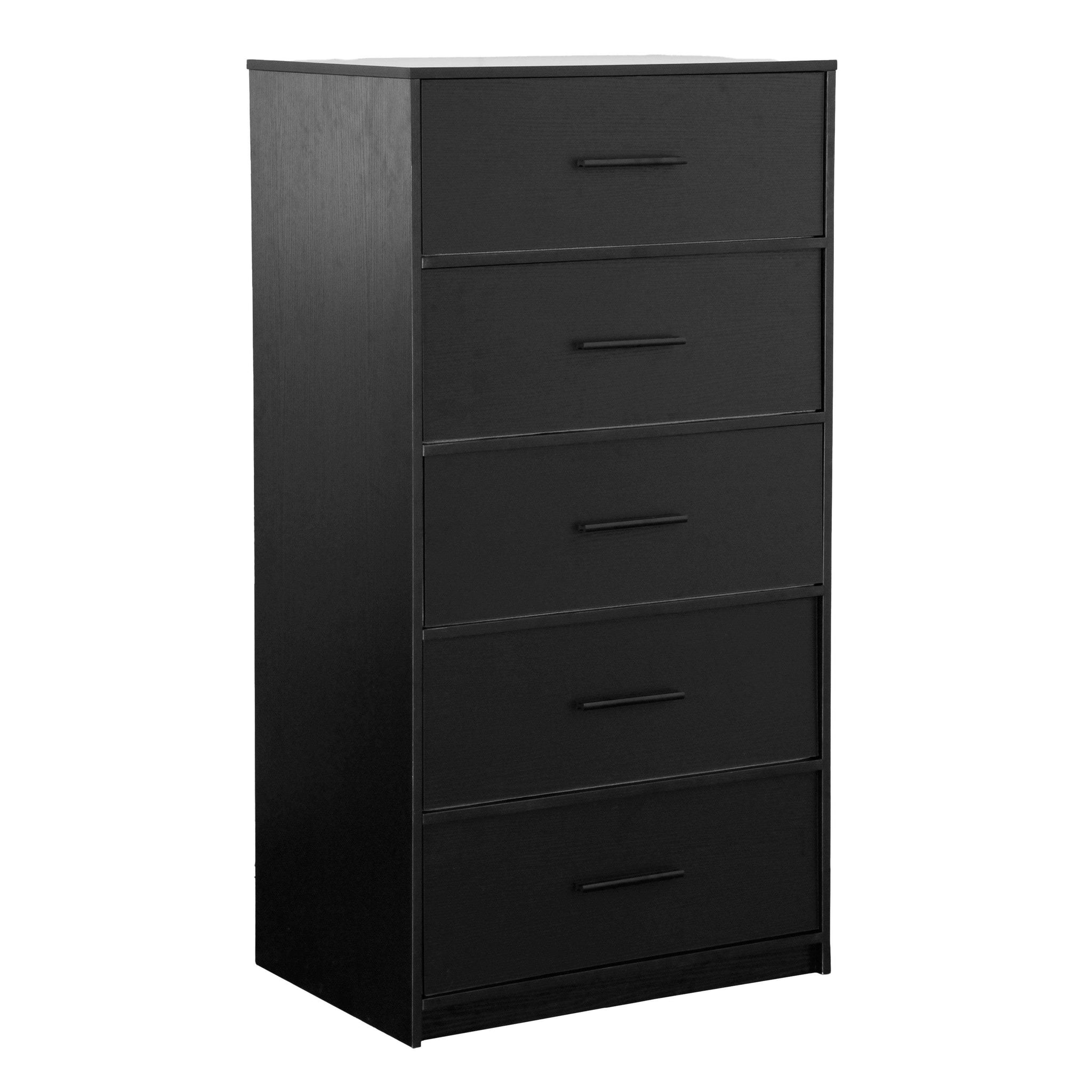 23" Black Fabric Wood and Steel Five Drawer Lingerie Chest - HomeRoots - Flyclothing LLC