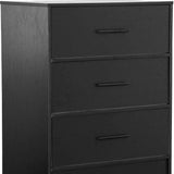 23" Black Fabric Wood and Steel Five Drawer Lingerie Chest - HomeRoots - Flyclothing LLC