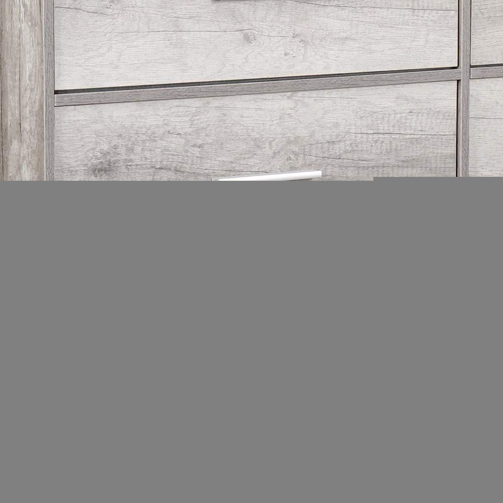 45" Gray Fabric Wood and Steel Six Drawer Double Dresser - HomeRoots - Flyclothing LLC