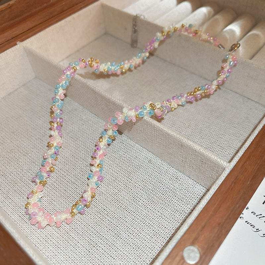 Titanium Steel Rice Bead Necklace - Trendsi - Flyclothing LLC