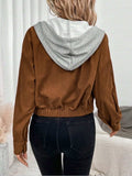 Button Up Drawstring Hooded Jacket - Trendsi - Flyclothing LLC