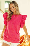 BiBi Mineral Washed Terry Top - Trendsi - Flyclothing LLC