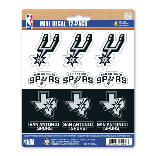 NBA - San Antonio Spurs Mini Decal 12-pk - Logo Brands - Flyclothing LLC