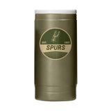 San Antonio Spurs  Badge Powder Coat Slim Can Coolie