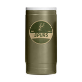 San Antonio Spurs  Badge Powder Coat Slim Can Coolie